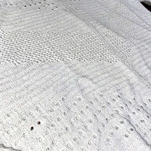 Jennifer Lopez White Sparkle Sweater